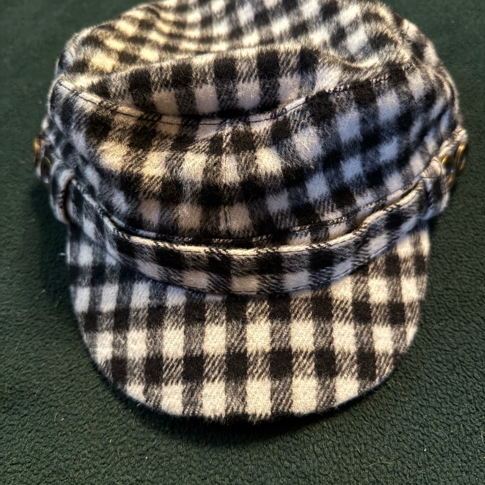 Payless Black and White Checkered Women's Hat
